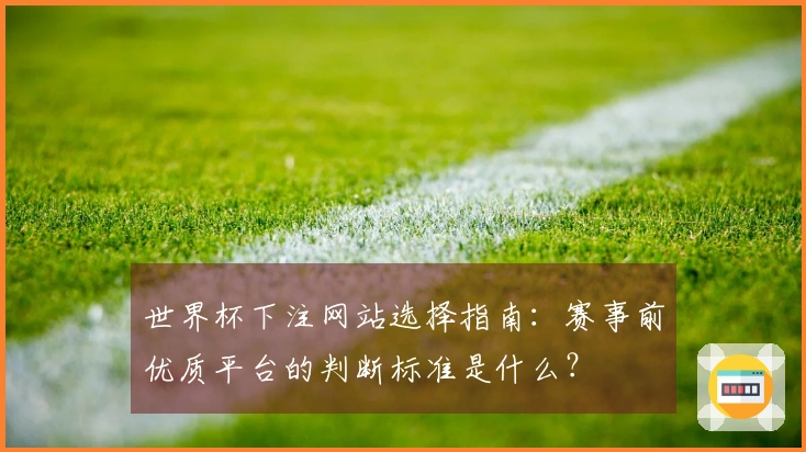 世界杯下注网站选择指南:赛事前优质平台的判断标准是什么?